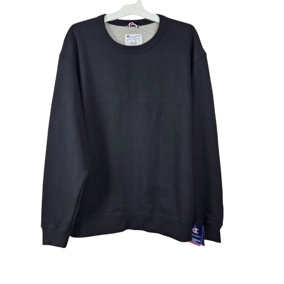 Champion Authentic Mens XL  Black Athletic Crewneck Sweatshirt Heavyweight XL - Picture 2 of 11